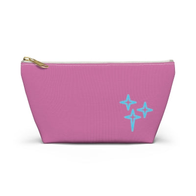 Mugz4Life Logo Brand Design in Groovy Pink, Accessory Pouch w T-bottom