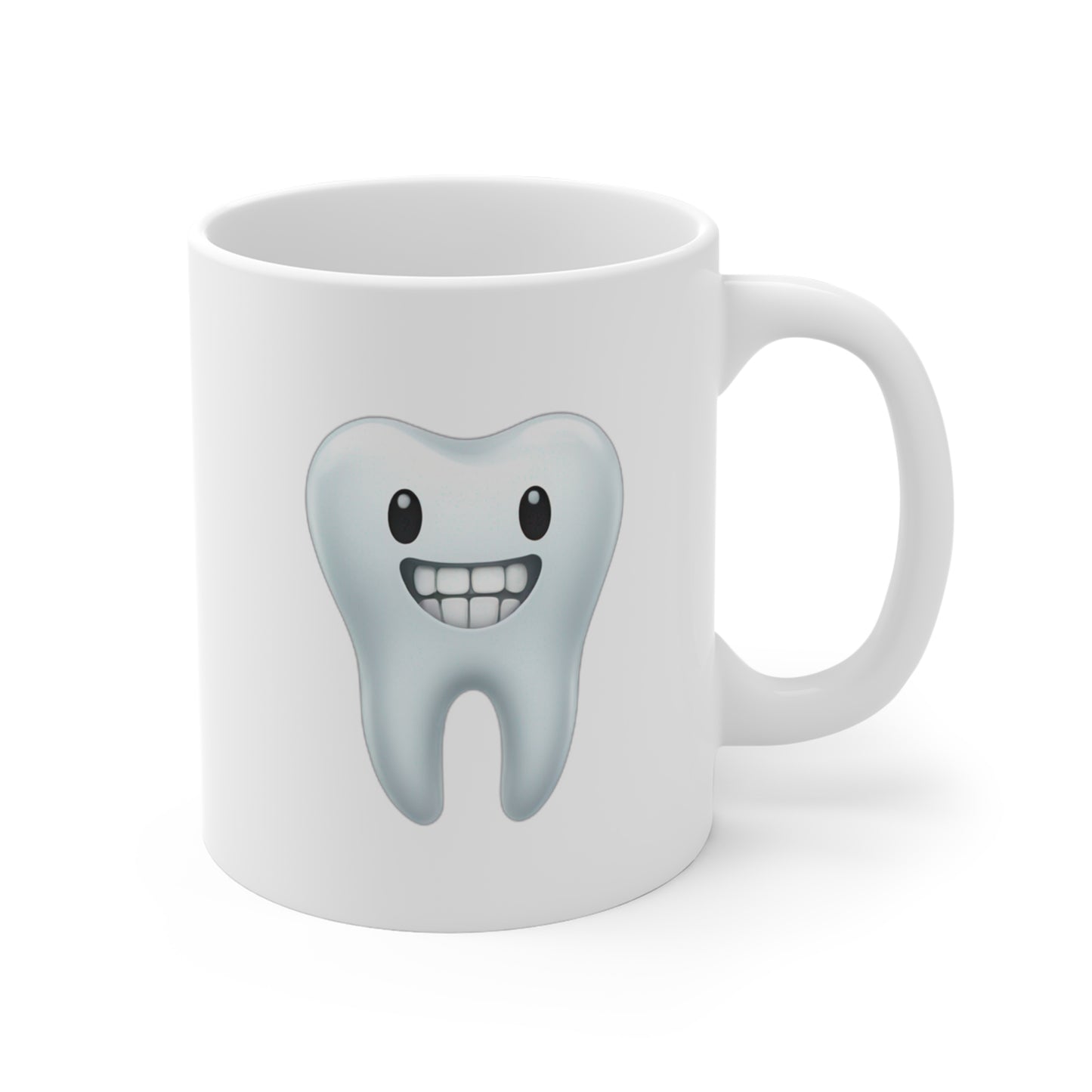 Mugz4Life (M) Tooth Design in White Ceramic Mug, 11oz
